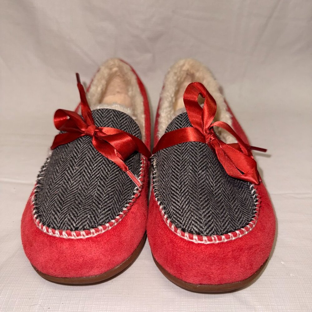 Spenco Women's Birch Orthotic Slippers - Baked Apple Red/Herringbone - Size 6.5